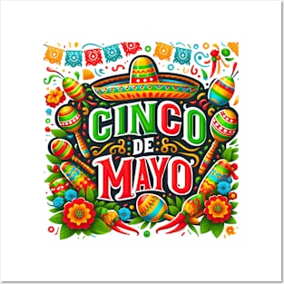 Happy Cinco De Mayo 5 De Mayo Party Posters and Art